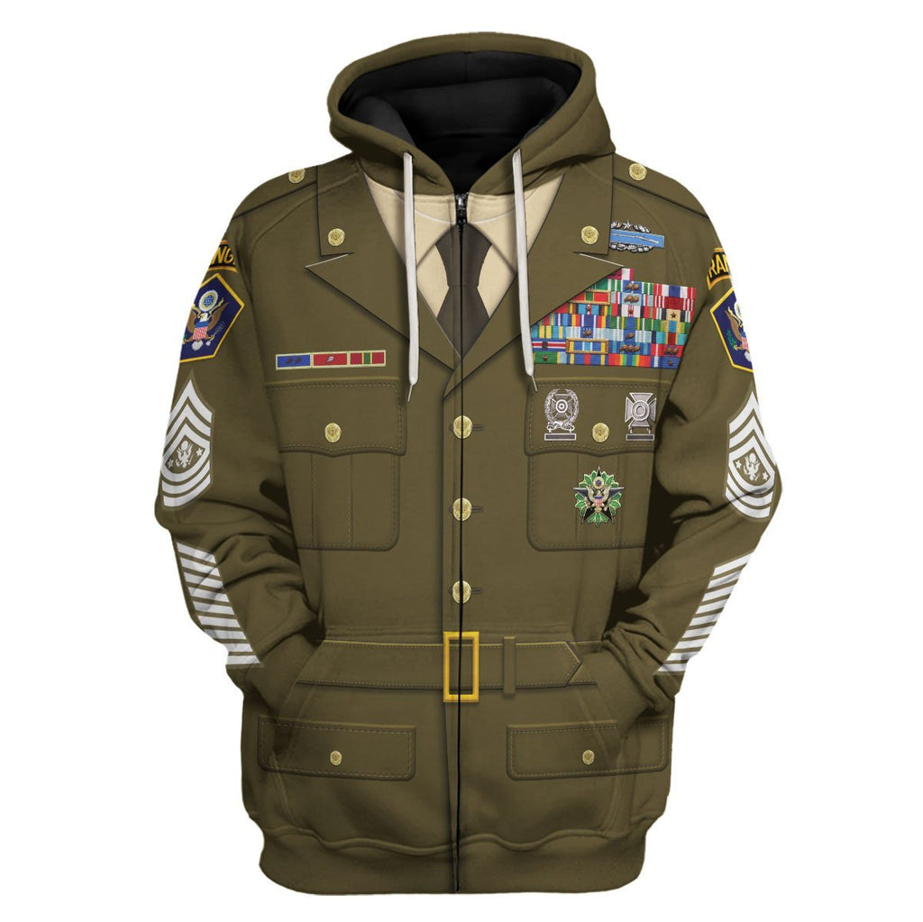 Us Army Greens Uniform Zip Hoodie / S Vn188