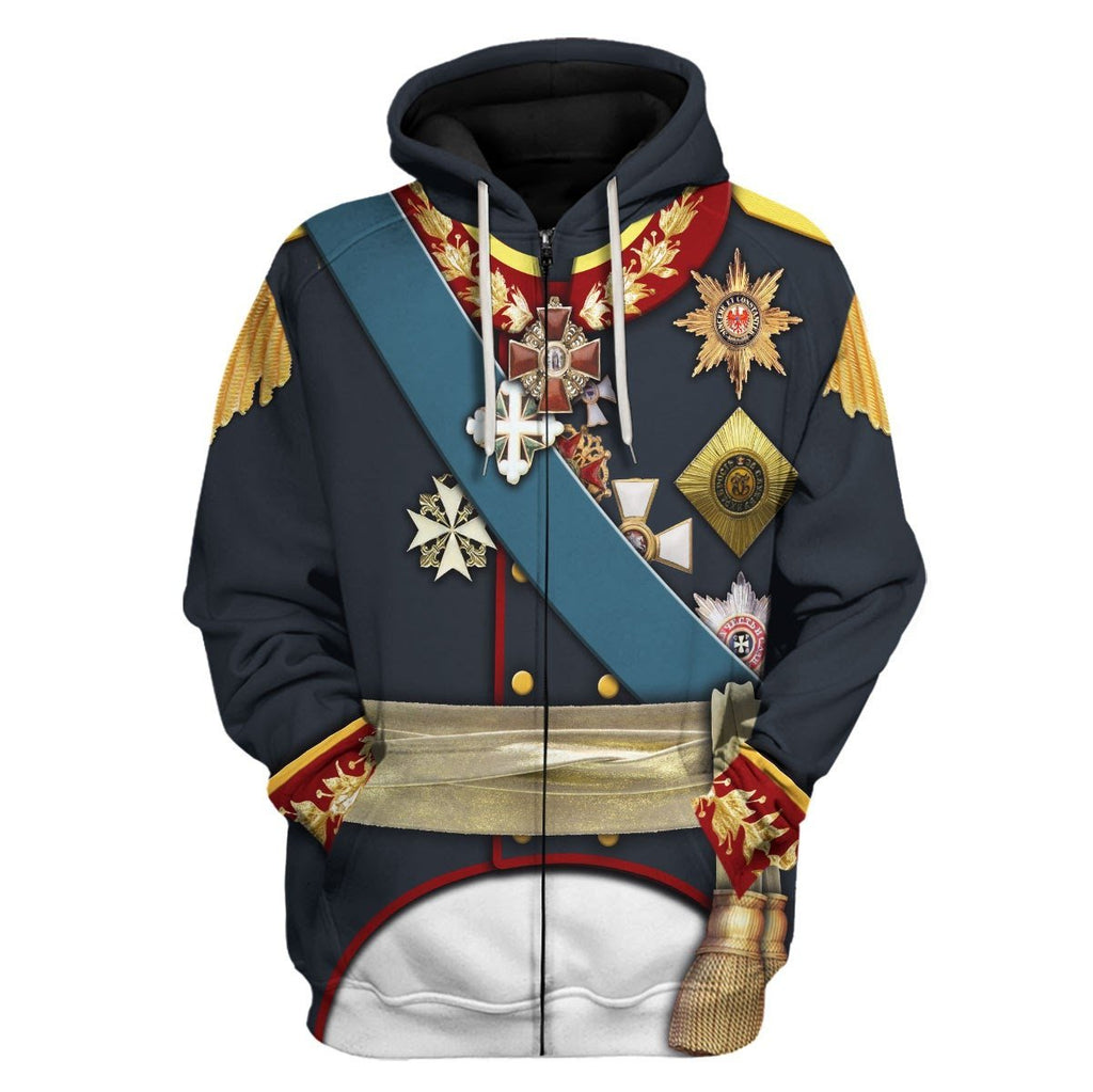 General Prince Pyotr Bagration Zip Fleece Hoodie / S Vn380