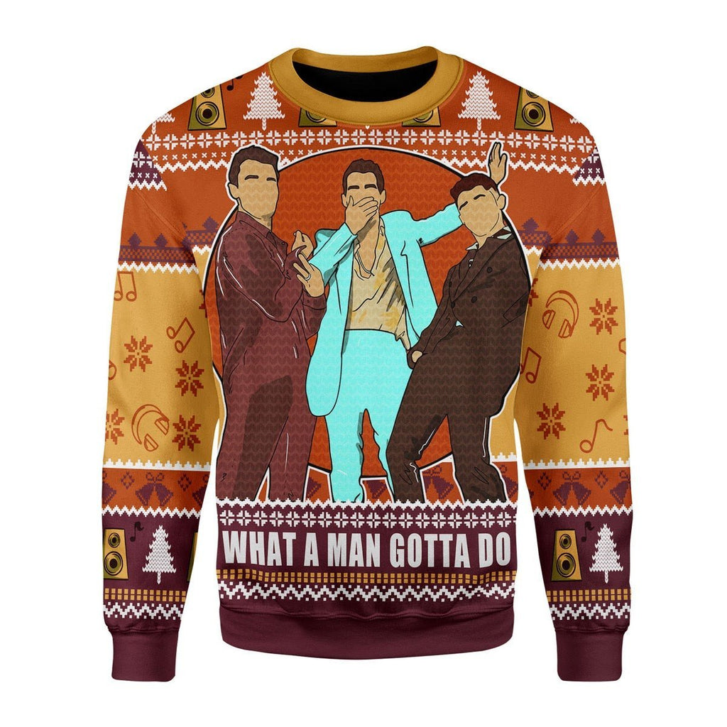Gearhomies Christmas Unisex Sweater What A Man Gotta Do 3D Apparel