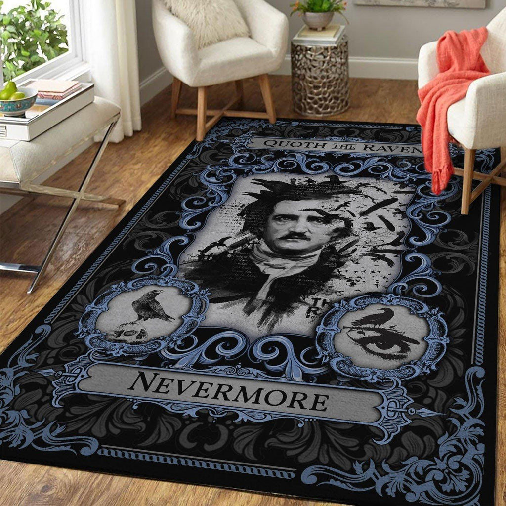 Edgar Allan Poe The Raven Rug - CustomsPig