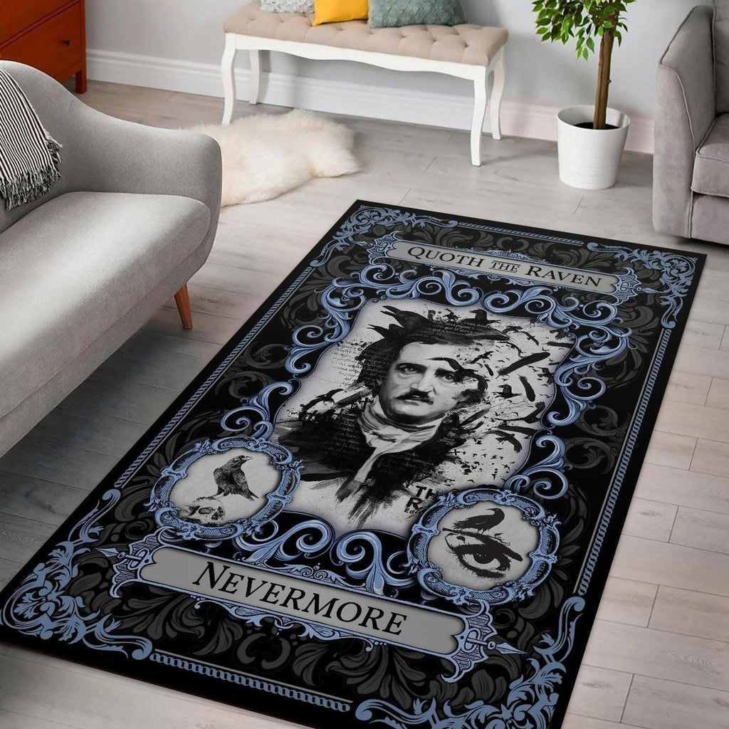 Edgar Allan Poe The Raven Rug - CustomsPig