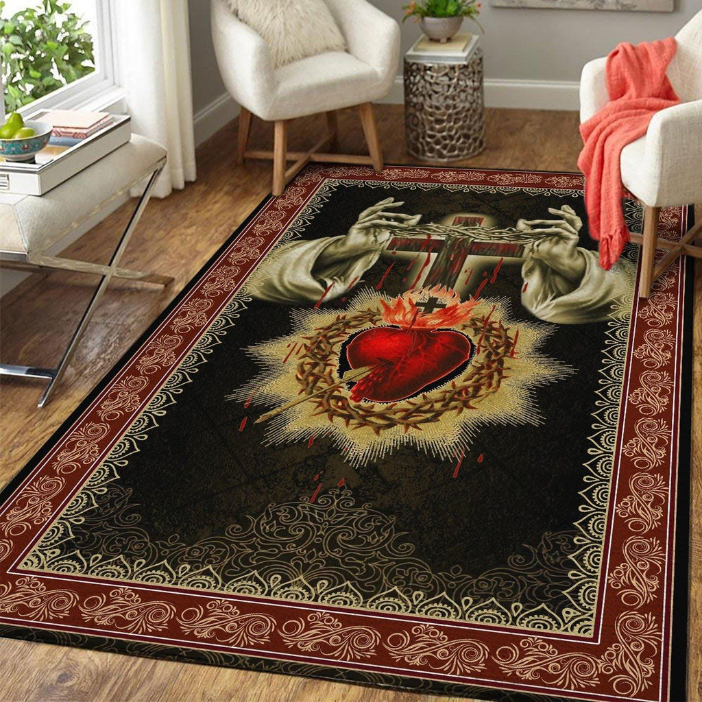 Sacred Heart Rug - CustomsPig