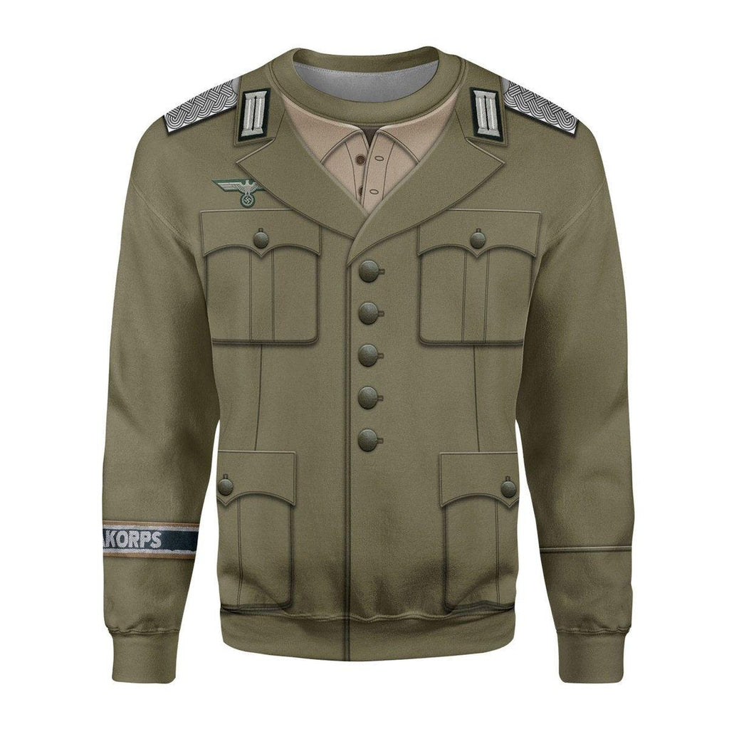  CustomsPig Wehrmacht Heer Afrikakorps Officers Costume Hoodie Sweatshirt T-Shirt Tracksuit -  CustomsPig.com