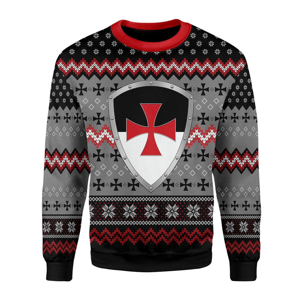 CustomsPig Knight Templar Christmas Ugly Sweater - CustomsPig.com