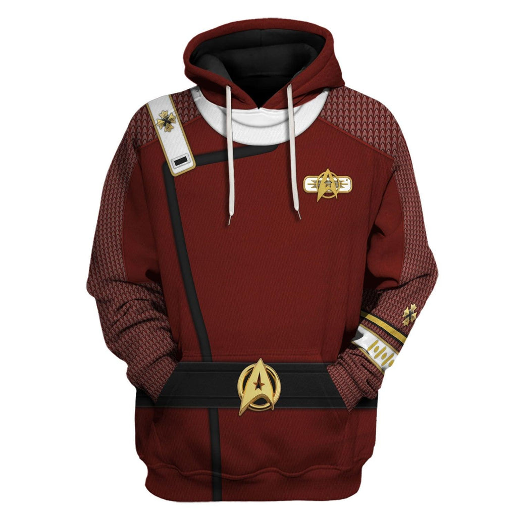 The Star Trek Admiral Pike Costume Fleece Hoodie Sweatshirt T-Shirt Sweatpants Apparel - CustomsPig.com