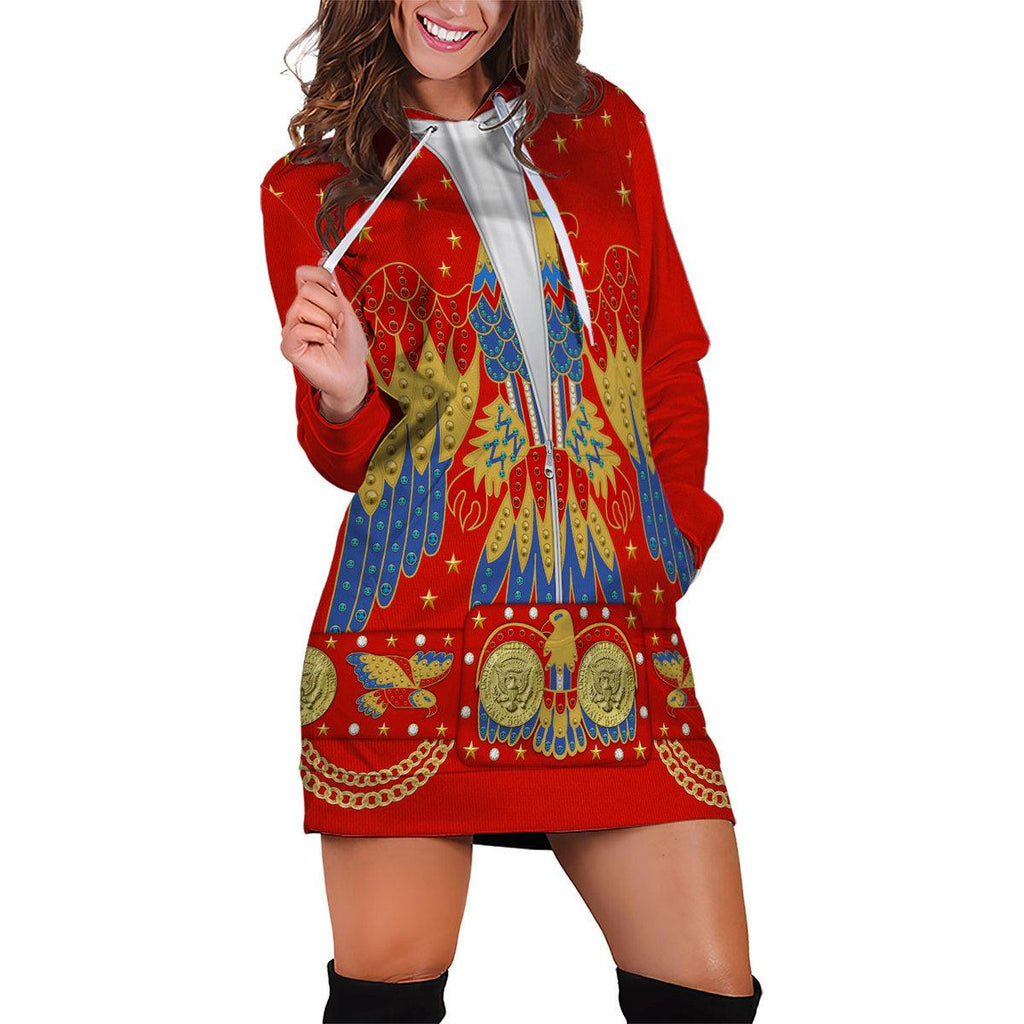 CustomsPig Elvis EAGLE Red Outfit Costume Hoodie Dress Swatpants - CustomsPig.com