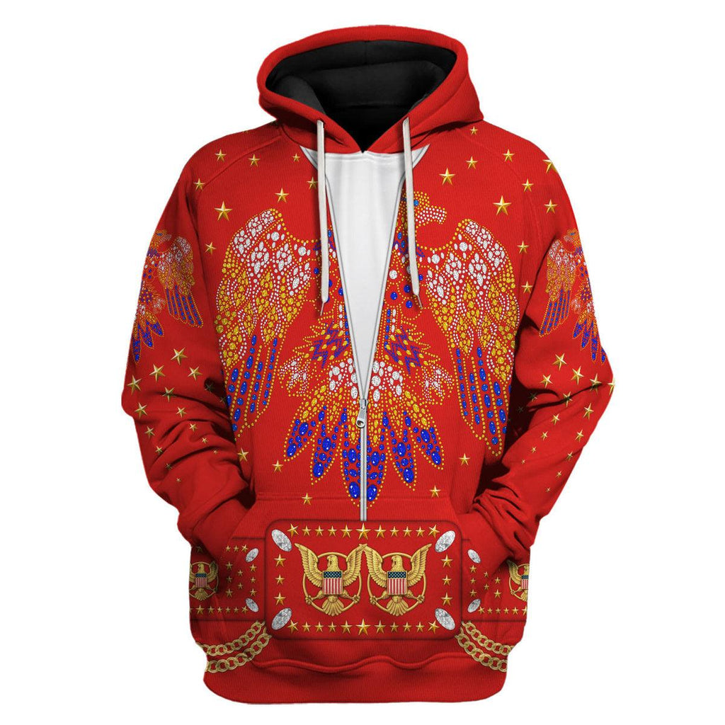 CustomsPig Elvis EAGLE Red Costume Hoodie Sweatshirt T-Shirt Sweatpants - CustomsPig.com