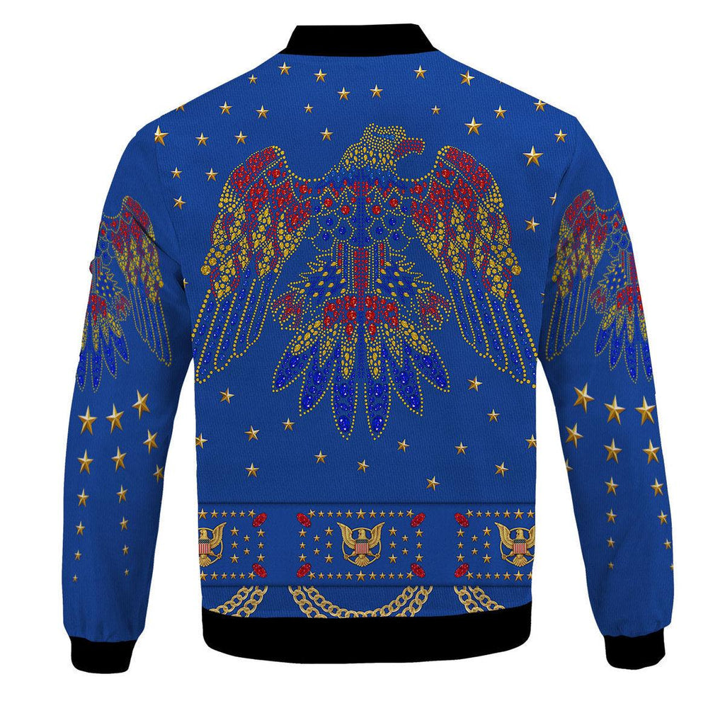 CustomsPig Elvis Eagle Blue Bomber Jacket - CustomsPig.com