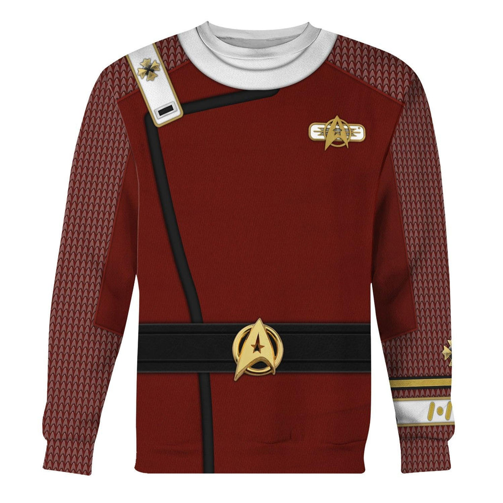 The Star Trek Admiral Pike Costume Fleece Hoodie Sweatshirt T-Shirt Sweatpants Apparel - CustomsPig.com