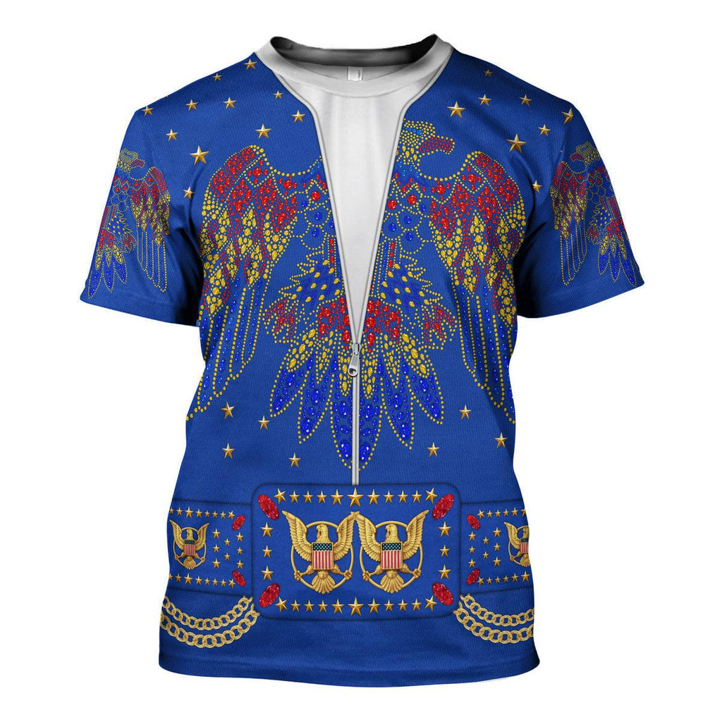 CustomsPig Elvis EAGLE Blue Costume Hoodie Sweatshirt T-Shirt Sweatpants - CustomsPig.com