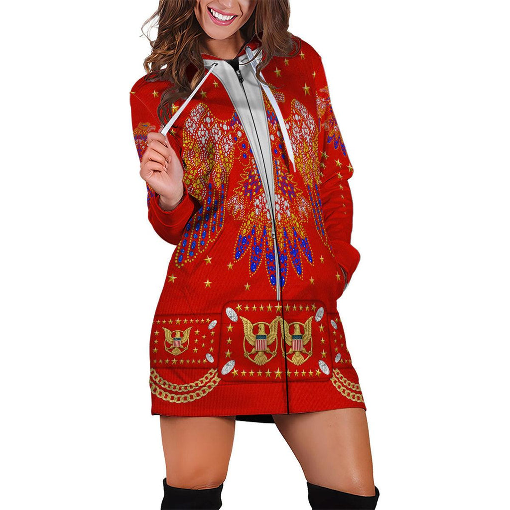 CustomsPig Elvis EAGLE Red Outfit Costume Hoodie Dress Swatpants - CustomsPig.com