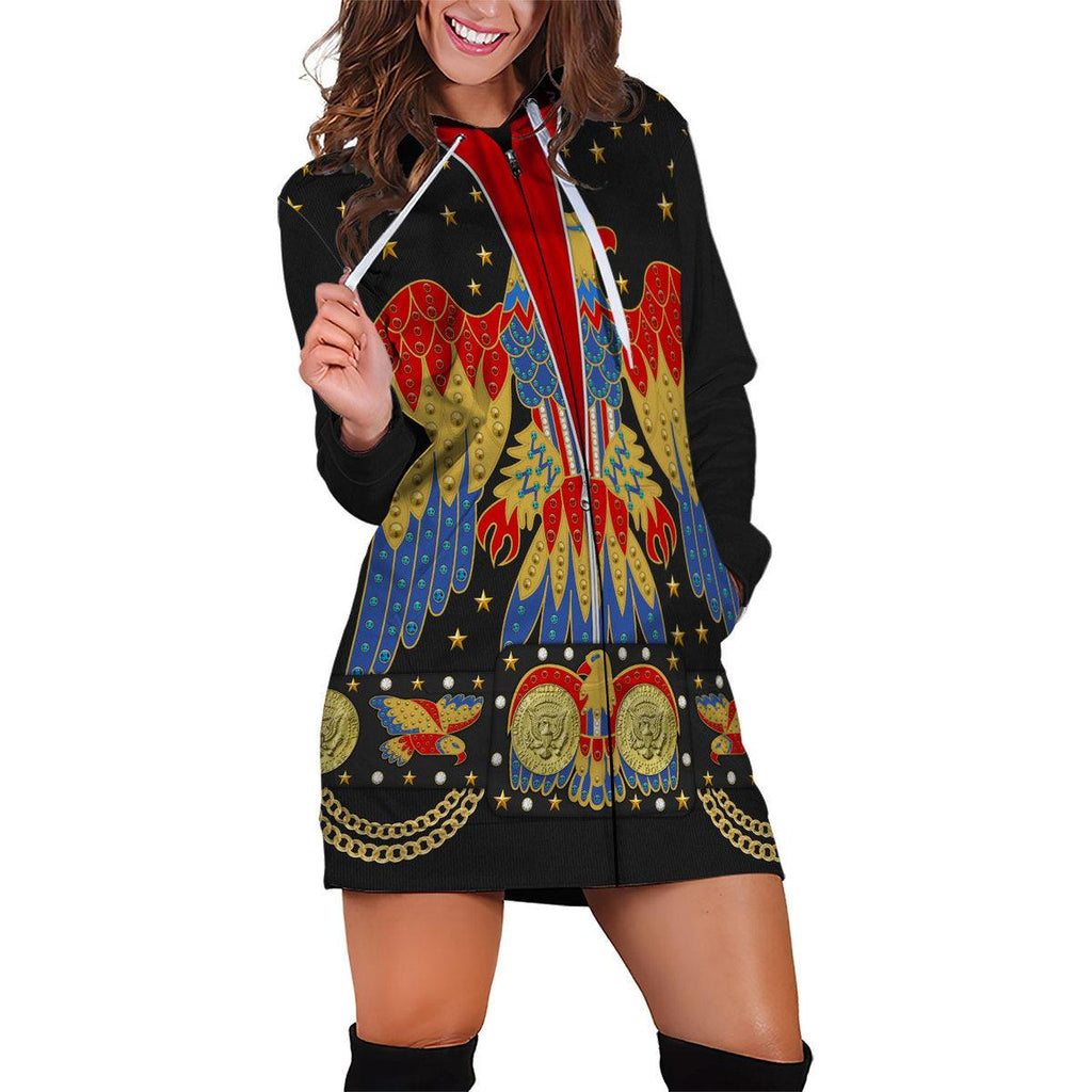 CustomsPig Elvis EAGLE Black Outfit Costume Hoodie Dress Swatpants - CustomsPig.com