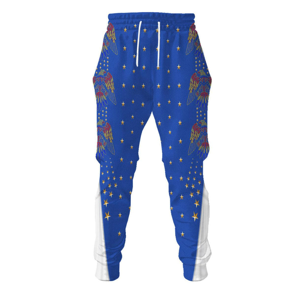 CustomsPig Elvis EAGLE Blue Outfit Costume Hoodie Dress Swatpants - CustomsPig.com