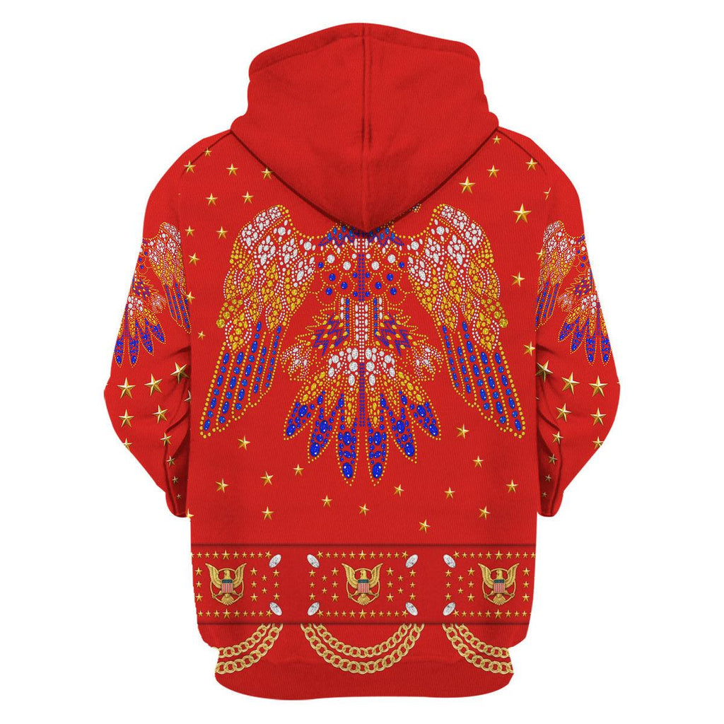 CustomsPig Elvis EAGLE Red Costume Hoodie Sweatshirt T-Shirt Sweatpants - CustomsPig.com