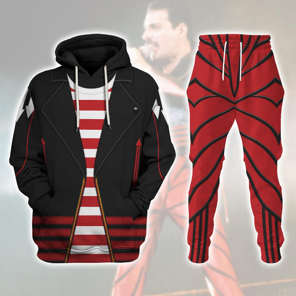 CustomsPig Freddie Mercury Outfit Costume Hoodie Sweatshirt T-Shirt Tracksuit - CustomsPig.com