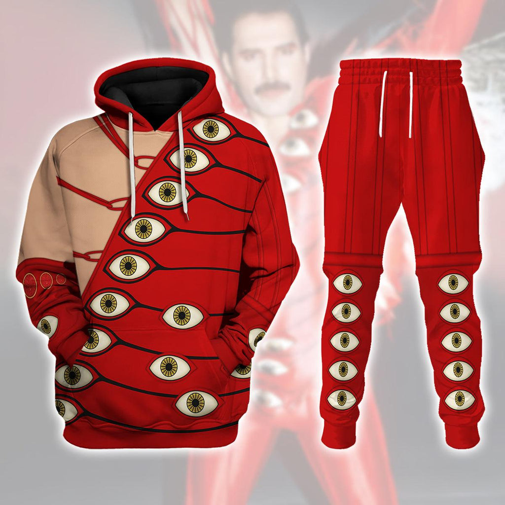 CustomsPig Freddie Mercury Outfit Costume Hoodie Sweatshirt T-Shirt Tracksuit - CustomsPig.com