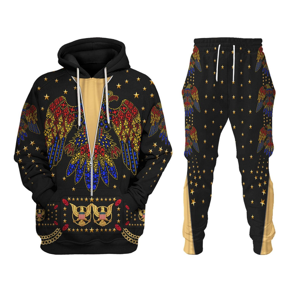 CustomsPig Elvis EAGLE Black Costume Hoodie Sweatshirt T-Shirt Sweatpants - CustomsPig.com