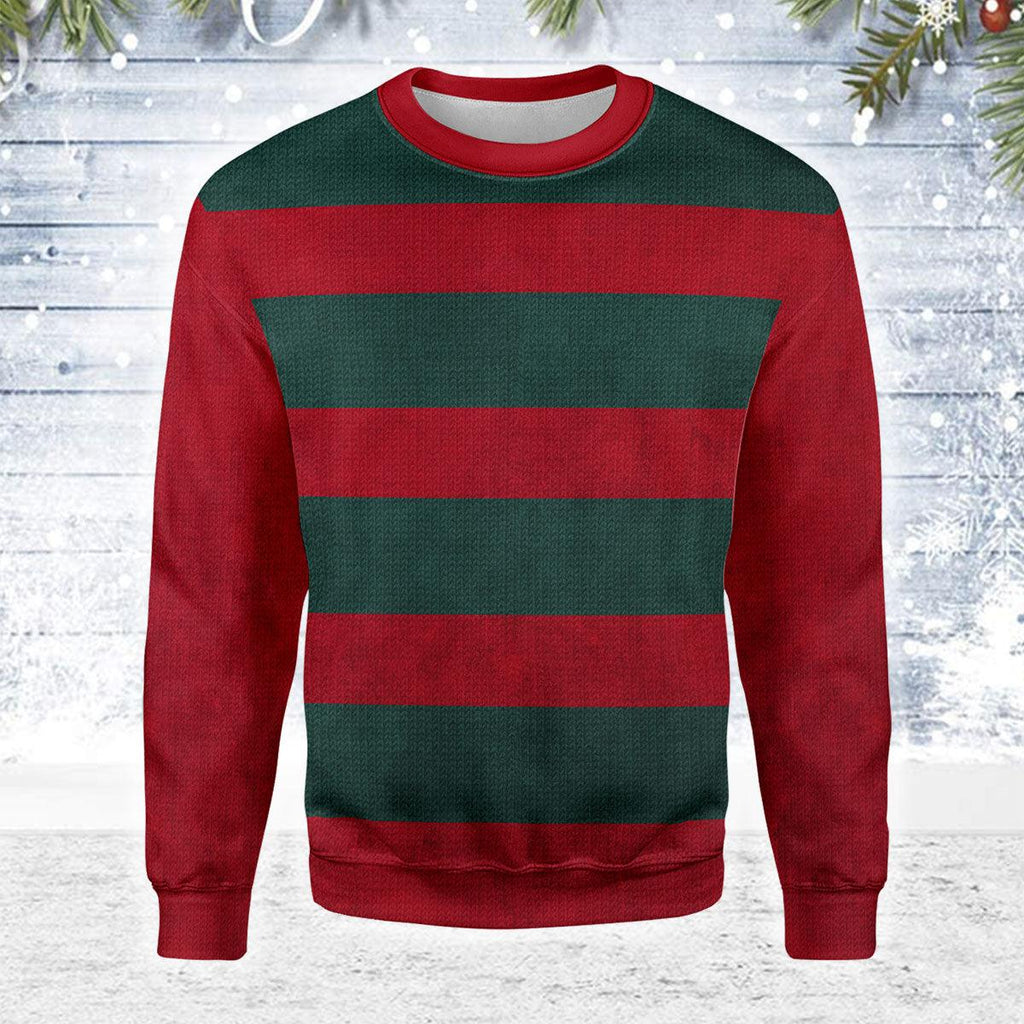 CustomsPig Freddy Krueger Christmas Ugly Sweater - CustomsPig.com