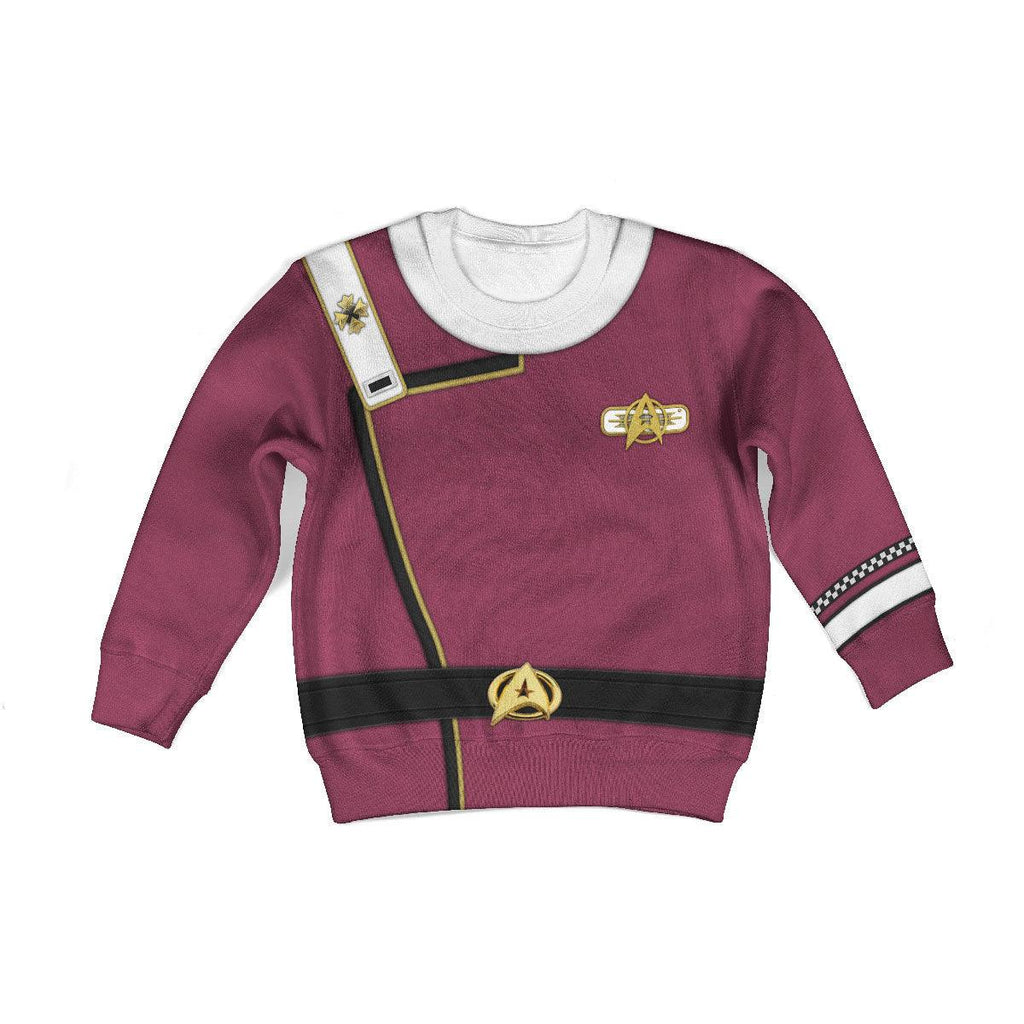 Admiral James T. Kirk Costume Cosplay Kid Hoodie Sweatshirt T-Shirt - CustomsPig.com