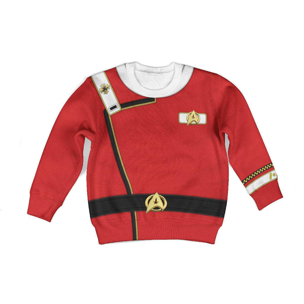 Admiral James T. Kirk Costume Officer Kid Hoodie Sweatshirt T-Shirt - CustomsPig.com