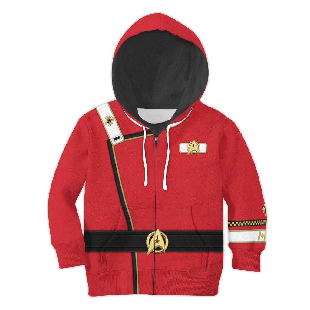 Admiral James T. Kirk Costume Officer Kid Hoodie Sweatshirt T-Shirt - CustomsPig.com