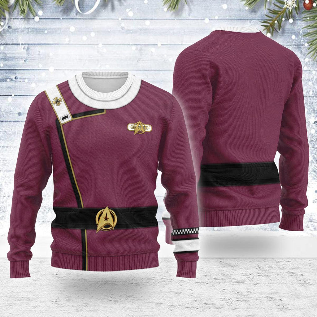 Admiral James T. Kirk Costume Officer Themed Christmas Wool Sweater - CustomsPig.com