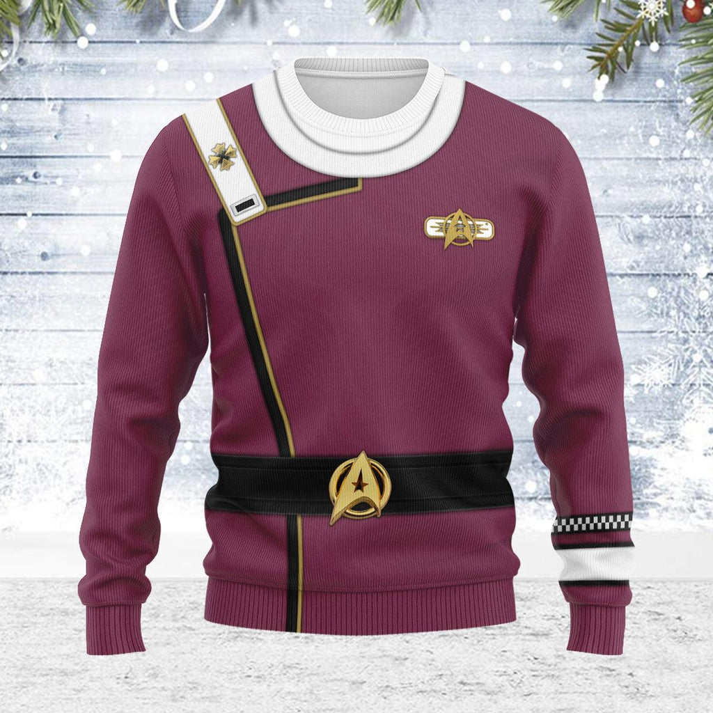 Admiral James T. Kirk Costume Officer Themed Christmas Wool Sweater - CustomsPig.com