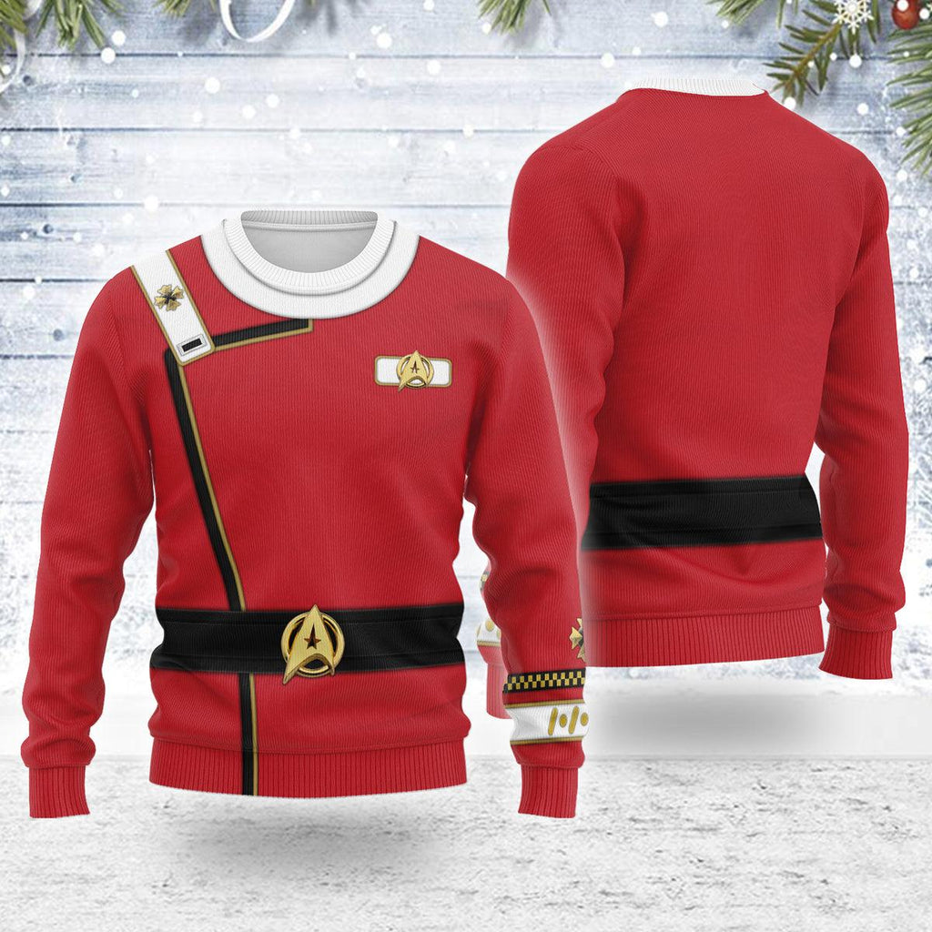 Admiral James T. Kirk Officer Themed Costume Christmas Wool Sweater - CustomsPig.com