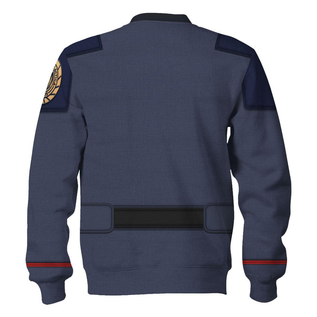 Admiral William Adama Uniform T-shirt Hoodie Sweatpants Apparel - CustomsPig.com