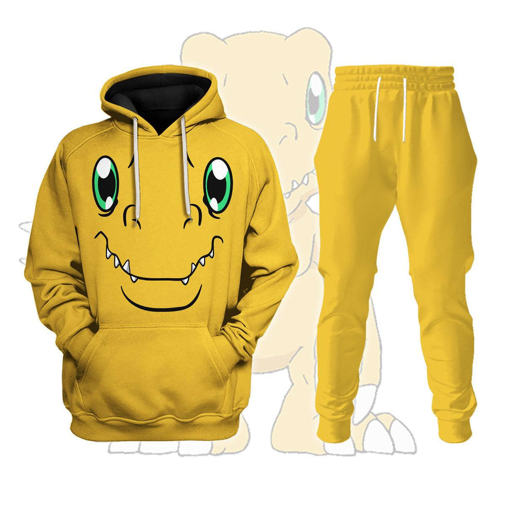 Agumon Hoodie T-shirt Sweatpants Cosplay - CustomsPig