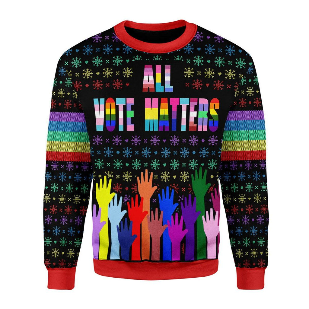 All Vote Matters Christmas Sweater - CustomsPig