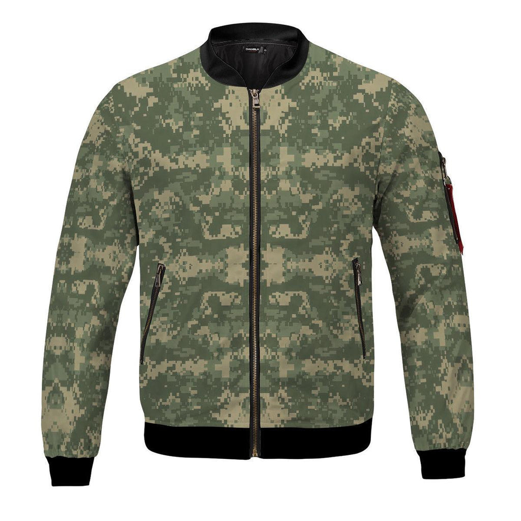 American ACU or Universal Camouflage Pattern (UCP) CAMO Bomber Jacket - CustomsPig