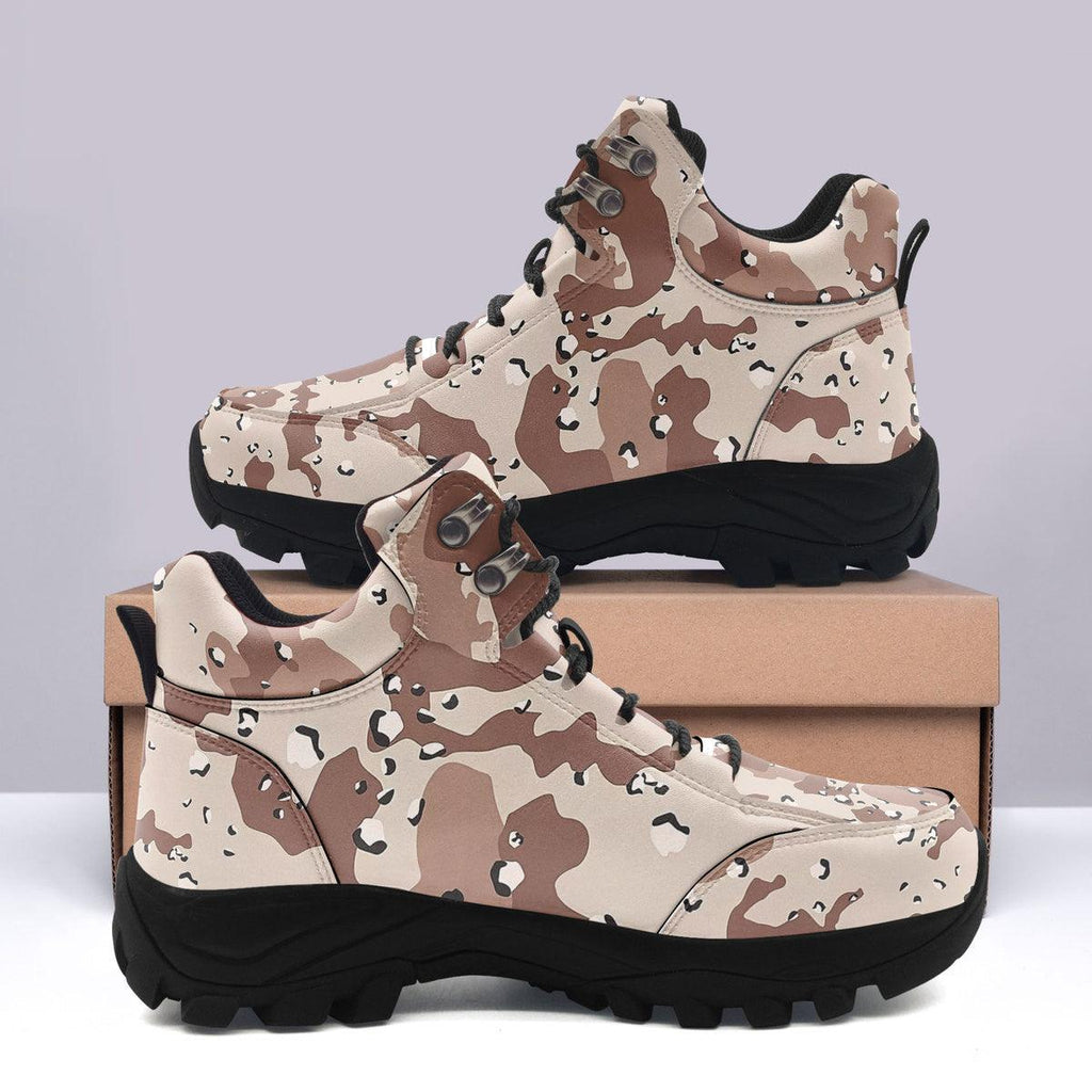 American Chocolate Chip Desert Battle Dress Uniform Camo Hiking Shoes - CustomsPig