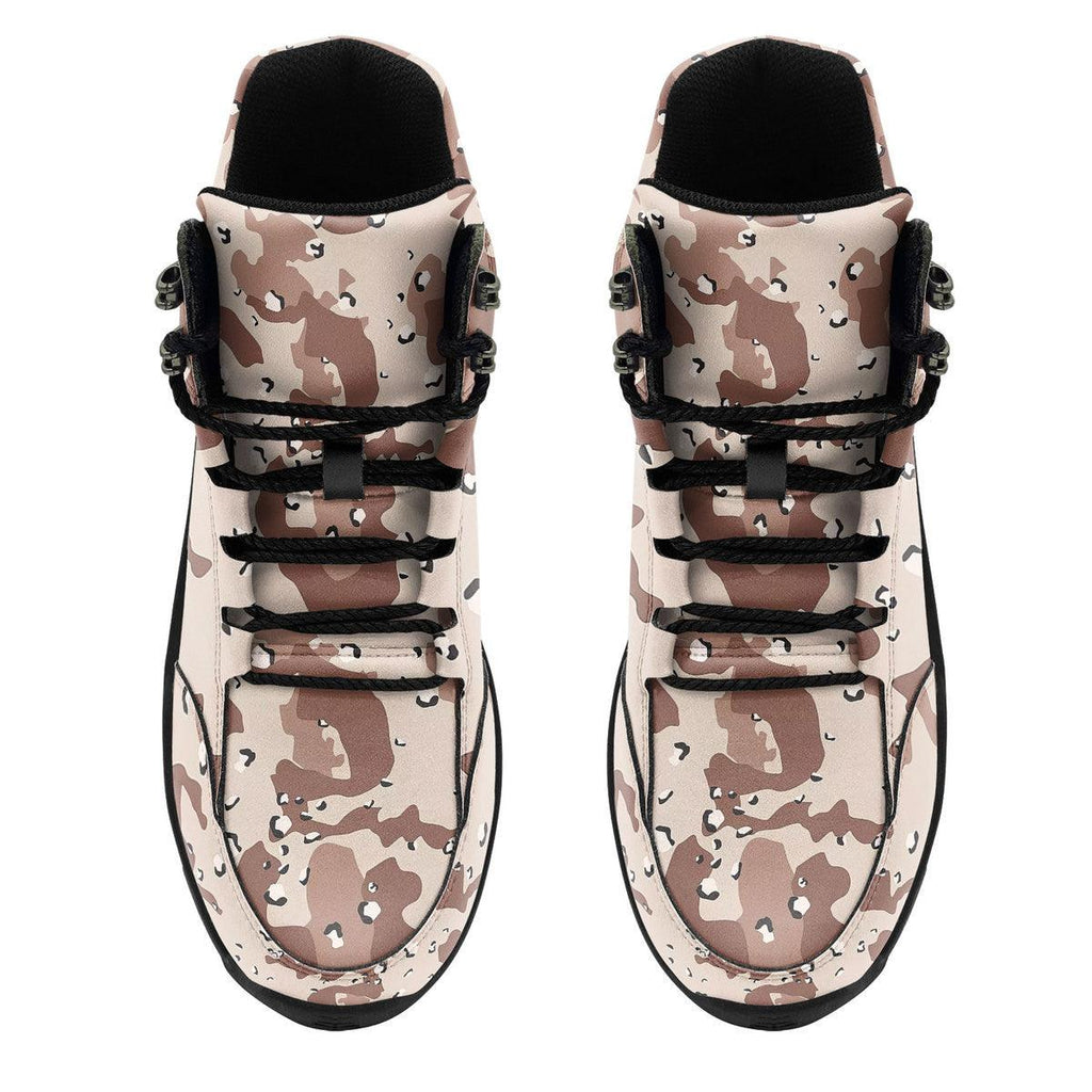 American Chocolate Chip Desert Battle Dress Uniform Camo Hiking Shoes - CustomsPig