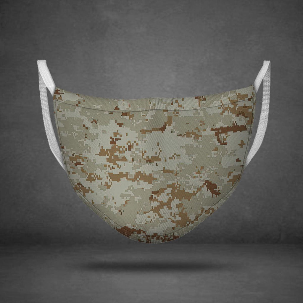 American Marine Pattern Desert Camo Face Mask - CustomsPig