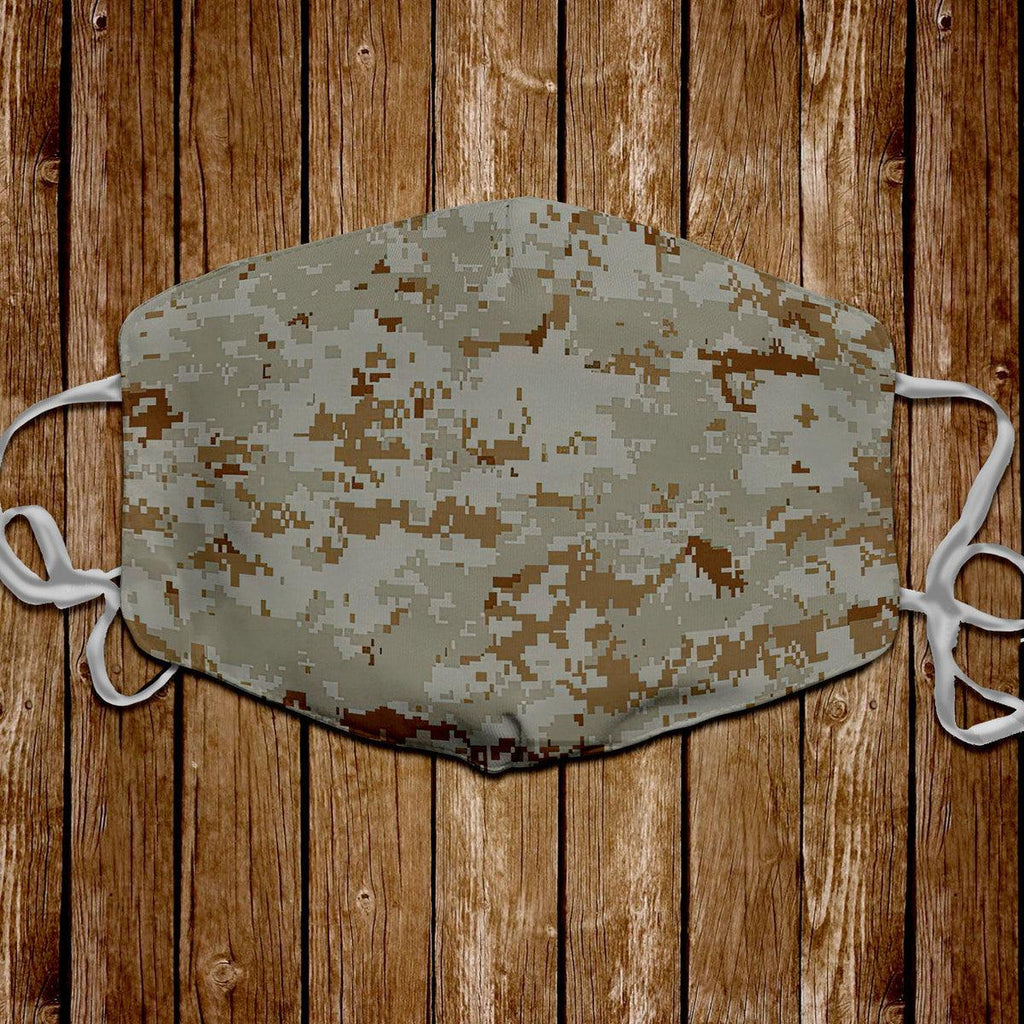 American Marine Pattern Desert Camo Face Mask - CustomsPig