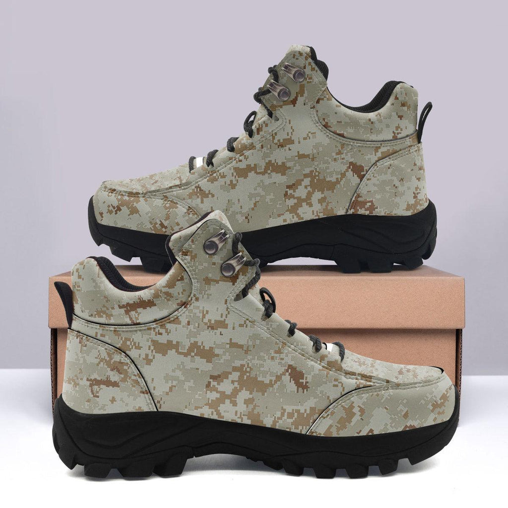 American Marine Pattern Desert CAMO Hiking Shoes - CustomsPig