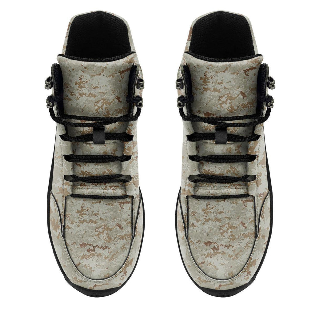 American Marine Pattern Desert CAMO Hiking Shoes - CustomsPig