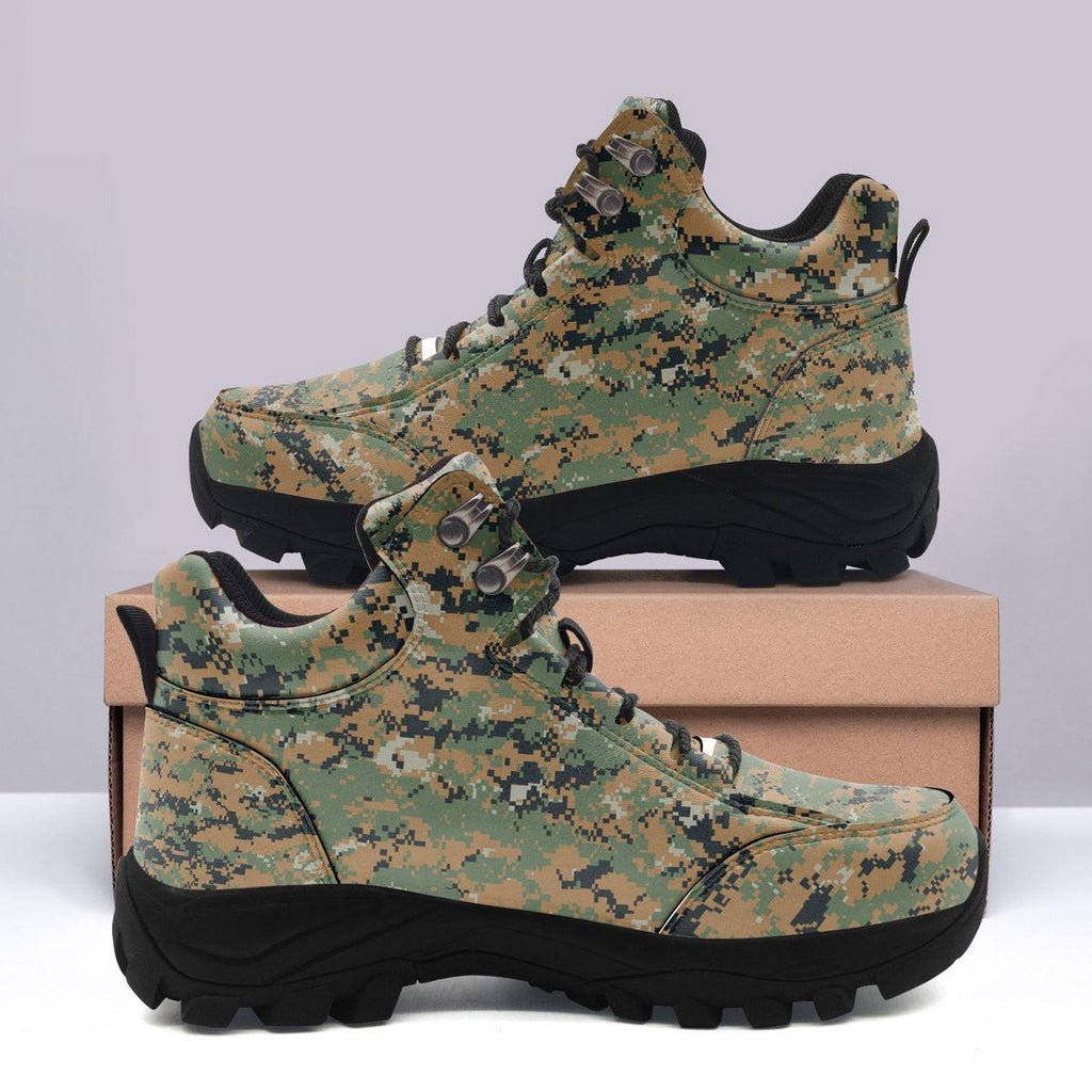 American MARPAT Marine pattern Woodland CAMO Hiking Shoes - CustomsPig