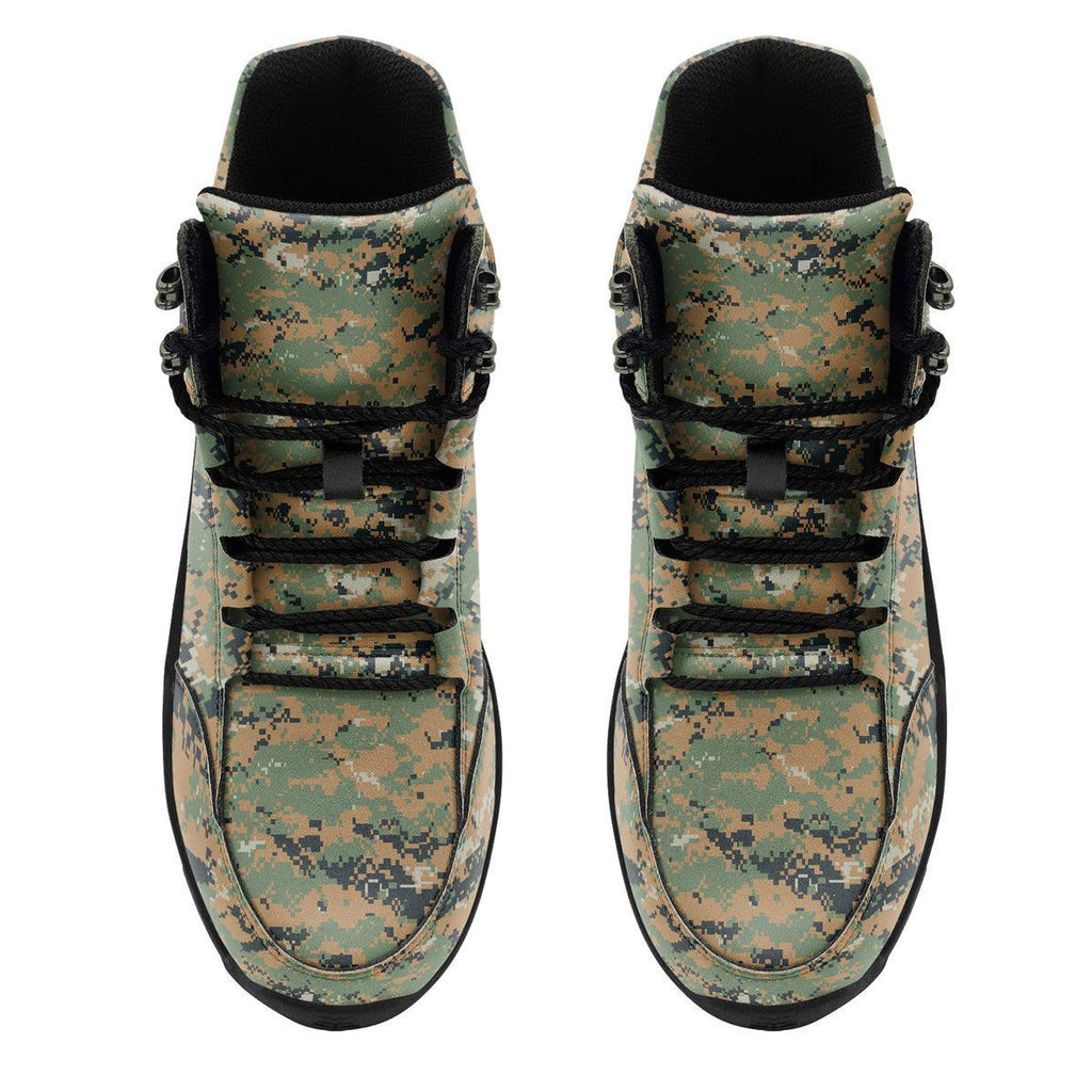 American MARPAT Marine pattern Woodland CAMO Hiking Shoes - CustomsPig