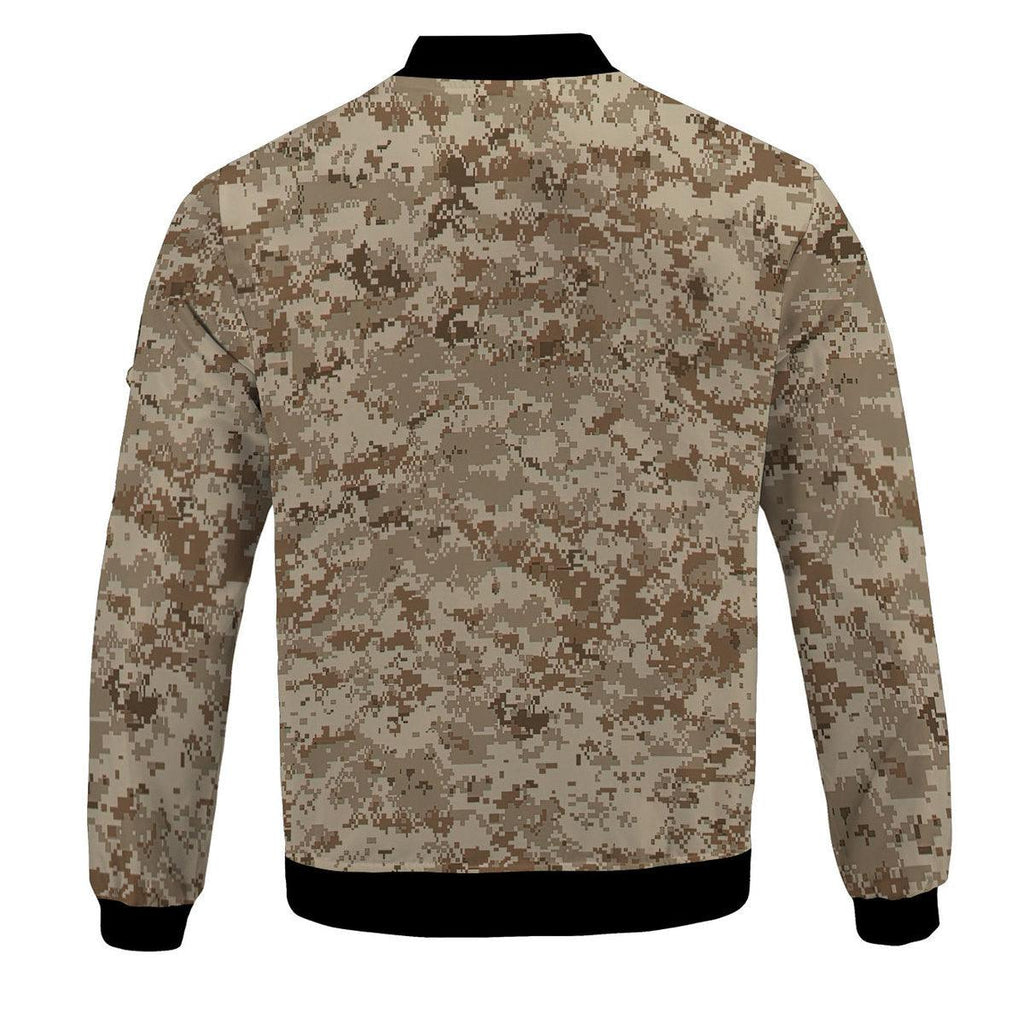 American Navy Working Uniform (NWU) Type II Camo Bomber Jacket - CustomsPig
