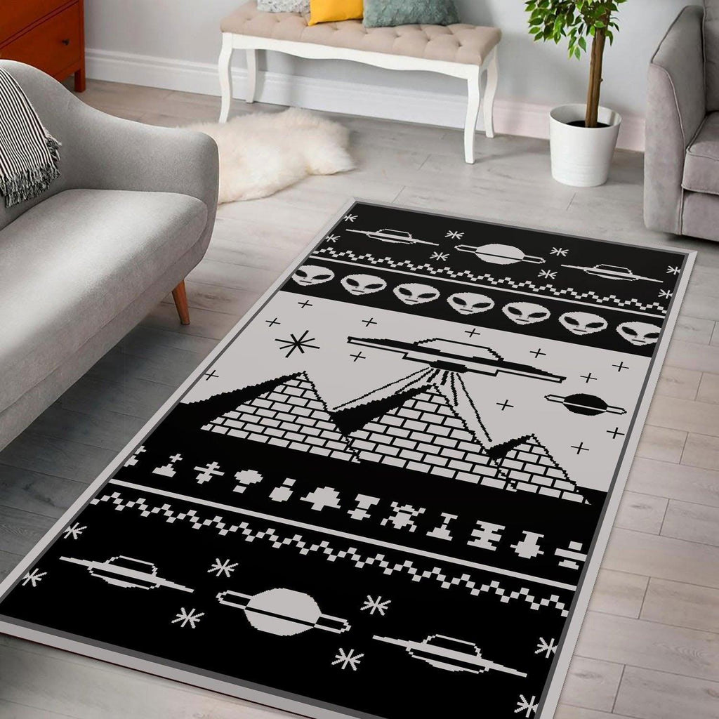 Ancient Aliens Pyramid Rug - CustomsPig