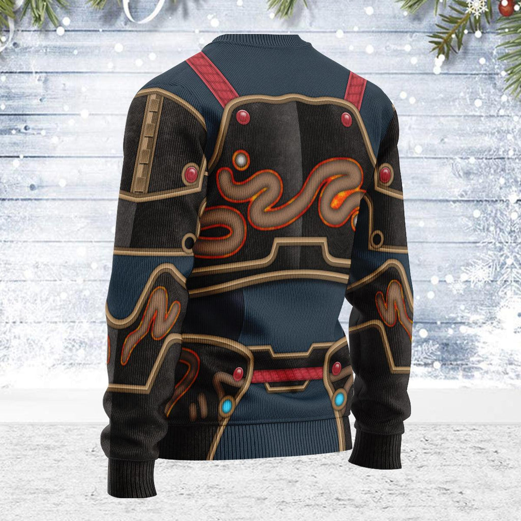 Ancient Armor Themed Costume Unisex Christmas Wool Sweater - CustomsPig.com