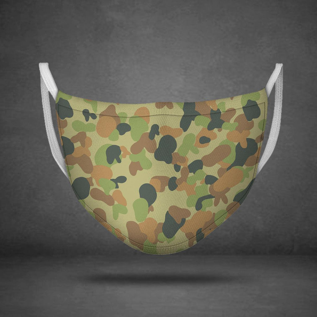 Australian AUSCAM Disruptive Pattern Camouflage Uniform Jelly Bean Camo Or Hearts And Bunnies Face Mask - CustomsPig