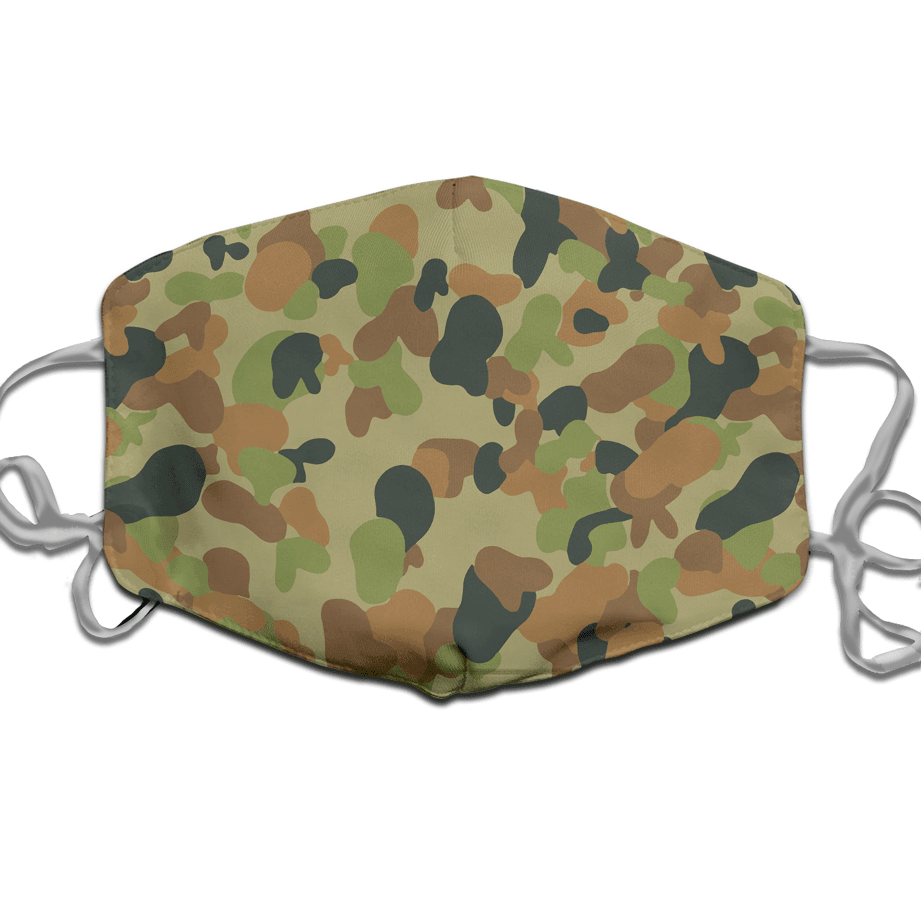 Australian AUSCAM Disruptive Pattern Camouflage Uniform Jelly Bean Camo Or Hearts And Bunnies Face Mask - CustomsPig