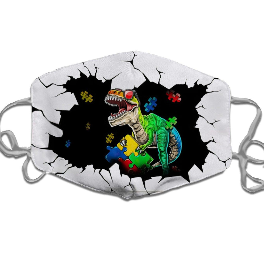 Autism Dinasour Face Mask - DucG