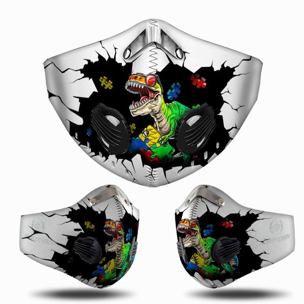 Autism Dinasour Face Mask - DucG