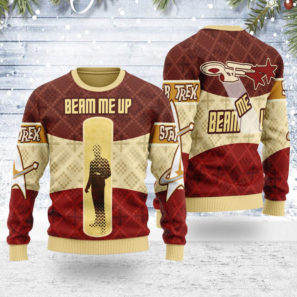 Beam Me Up Christmas Sweater - CustomsPig.com