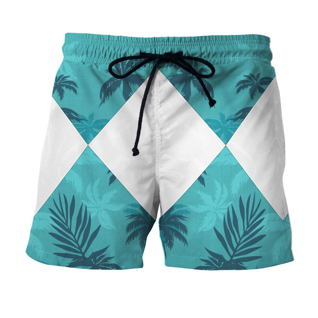 Belt Black Ranger x Tommy Vercetti Hawaiian Shirt Beach Shorts - CustomsPig.com