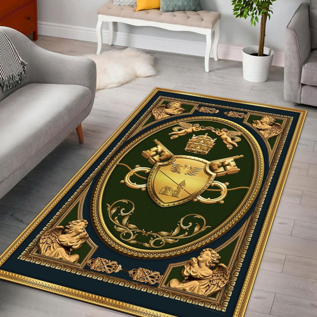 Benedict XV Coat Of Arms Rug - CustomsPig